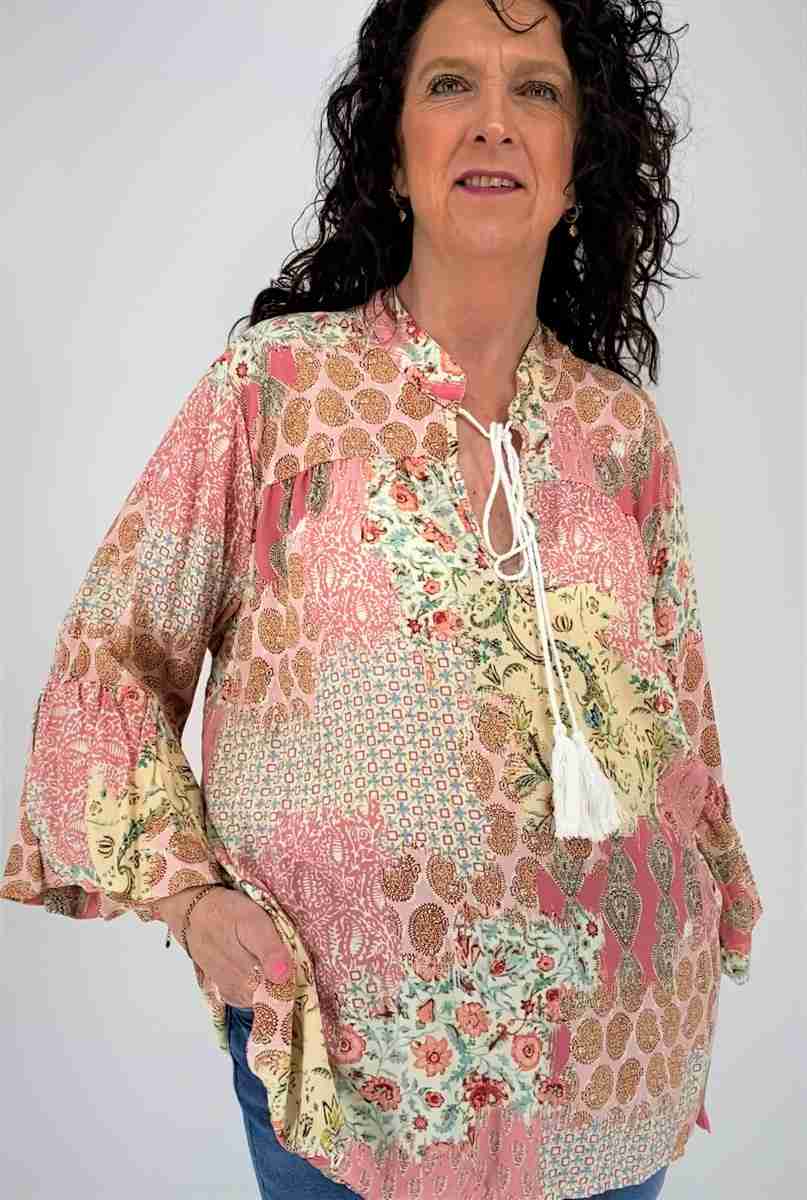 Ibiza Tuniek Blouse Roze