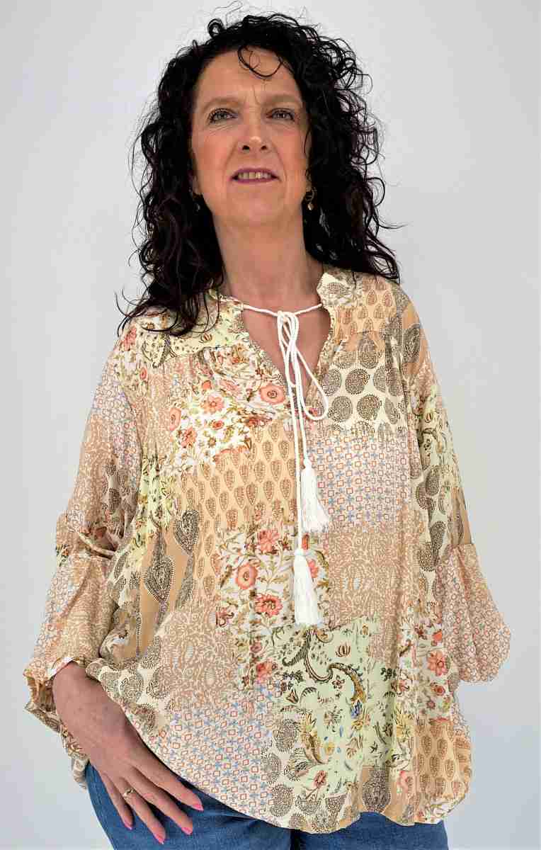 Ibiza Tuniek Blouse Beige
