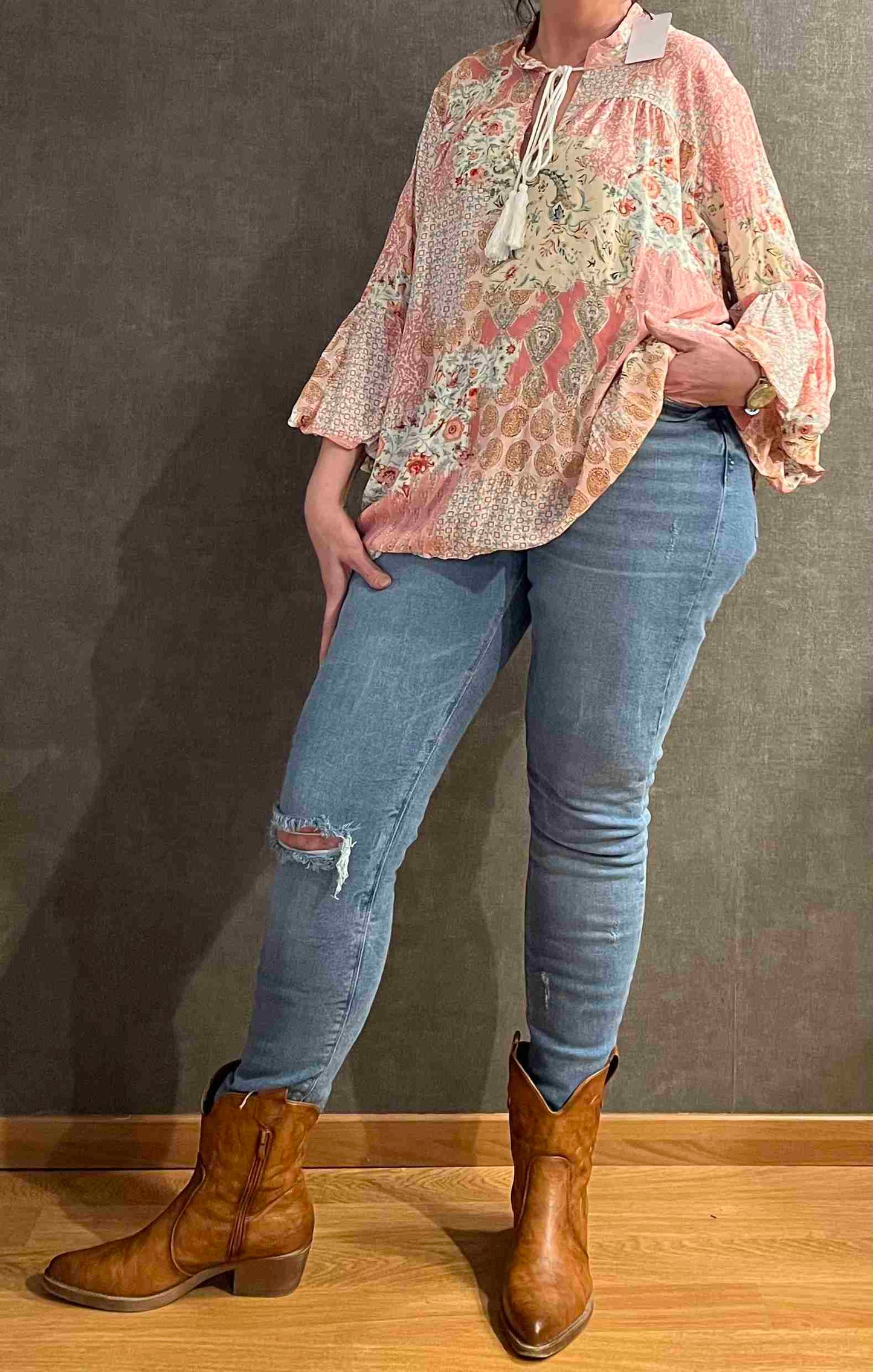 Ibiza Tuniek Blouse Roze