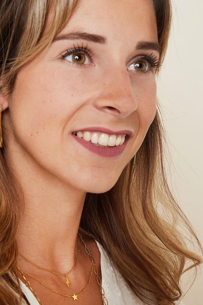 Ketting bliksemschicht Goud kleur Stainless Steel