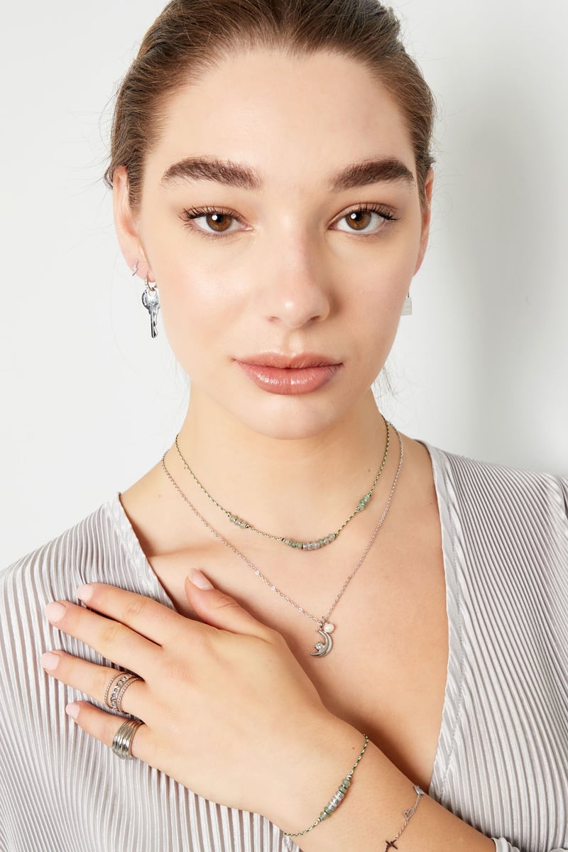 Ketting natuurstenen Zwart Natuursteentjes