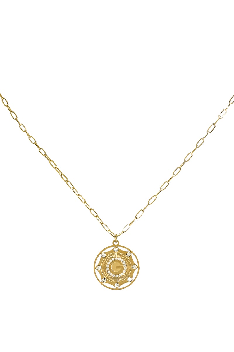 Roestvrijstalen ketting hart amulet Goud kleur Stainless Steel