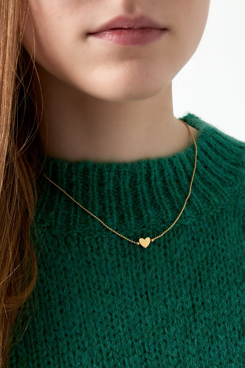 Ketting hart Goud kleur Stainless Steel