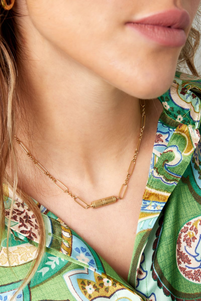 Schakelketting met bedel - zilver Stainless Steel