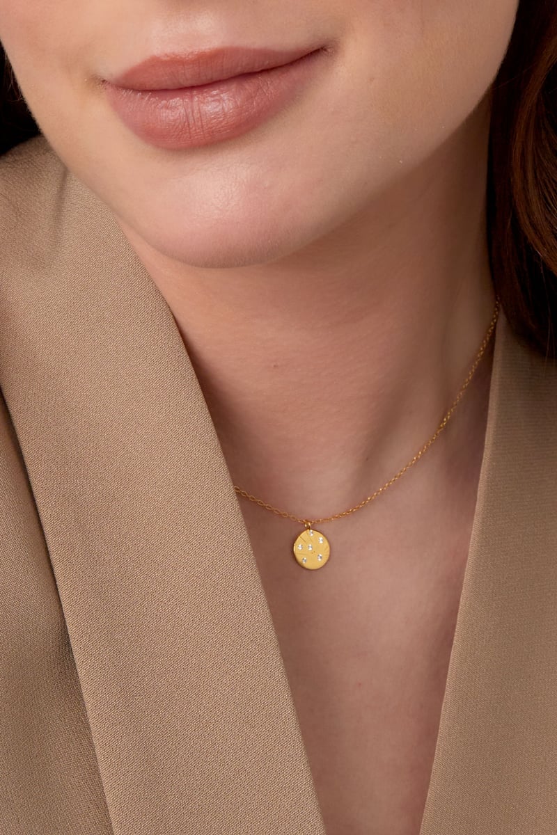 Ketting bedel met steentjes - 925 zilver