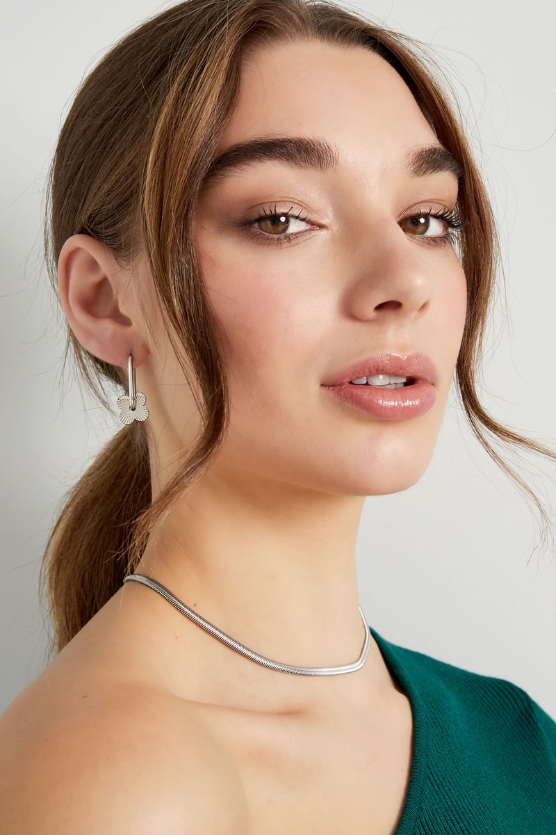 Ketting plat met print - Goud kleur-4.0MM