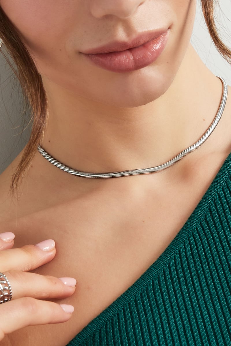 Ketting plat met print - Goud kleur-4.0MM