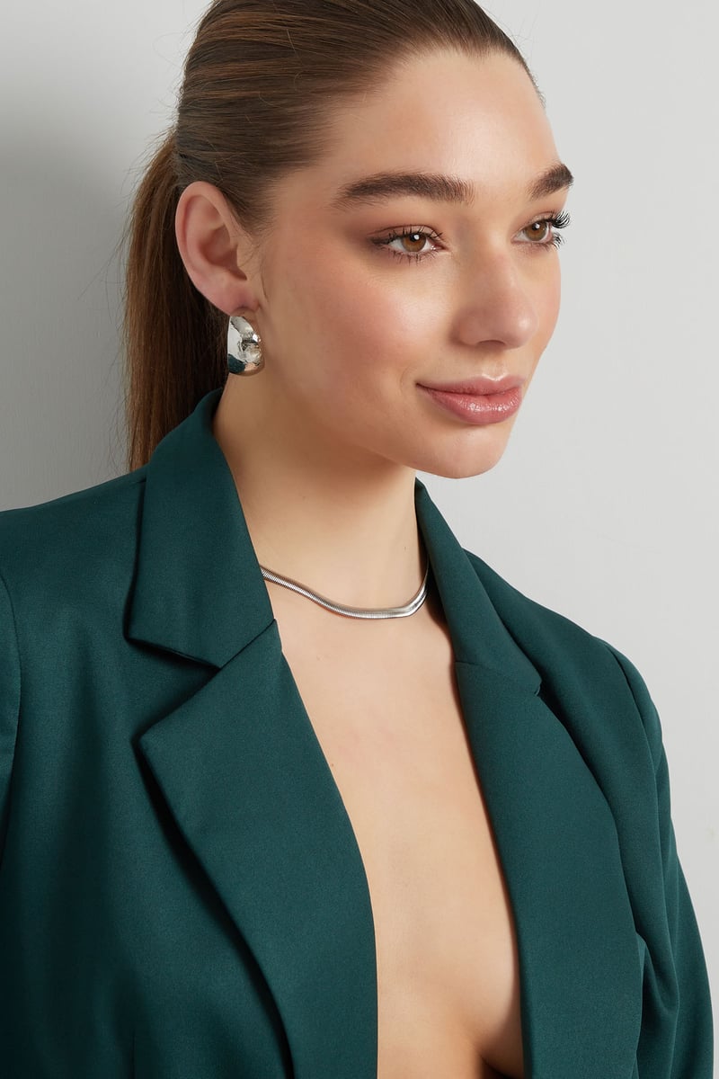 Ketting plat met print - Goud kleur-6.0MM