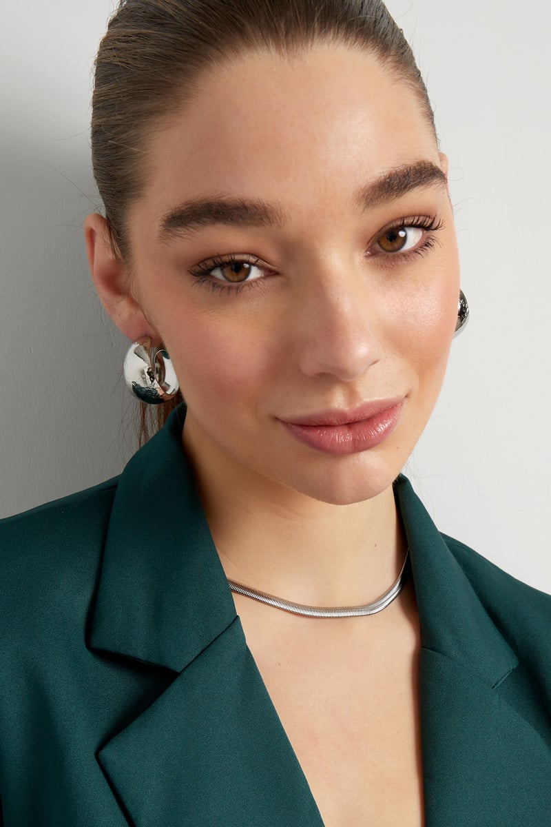 Ketting plat met print - Goud kleur-6.0MM