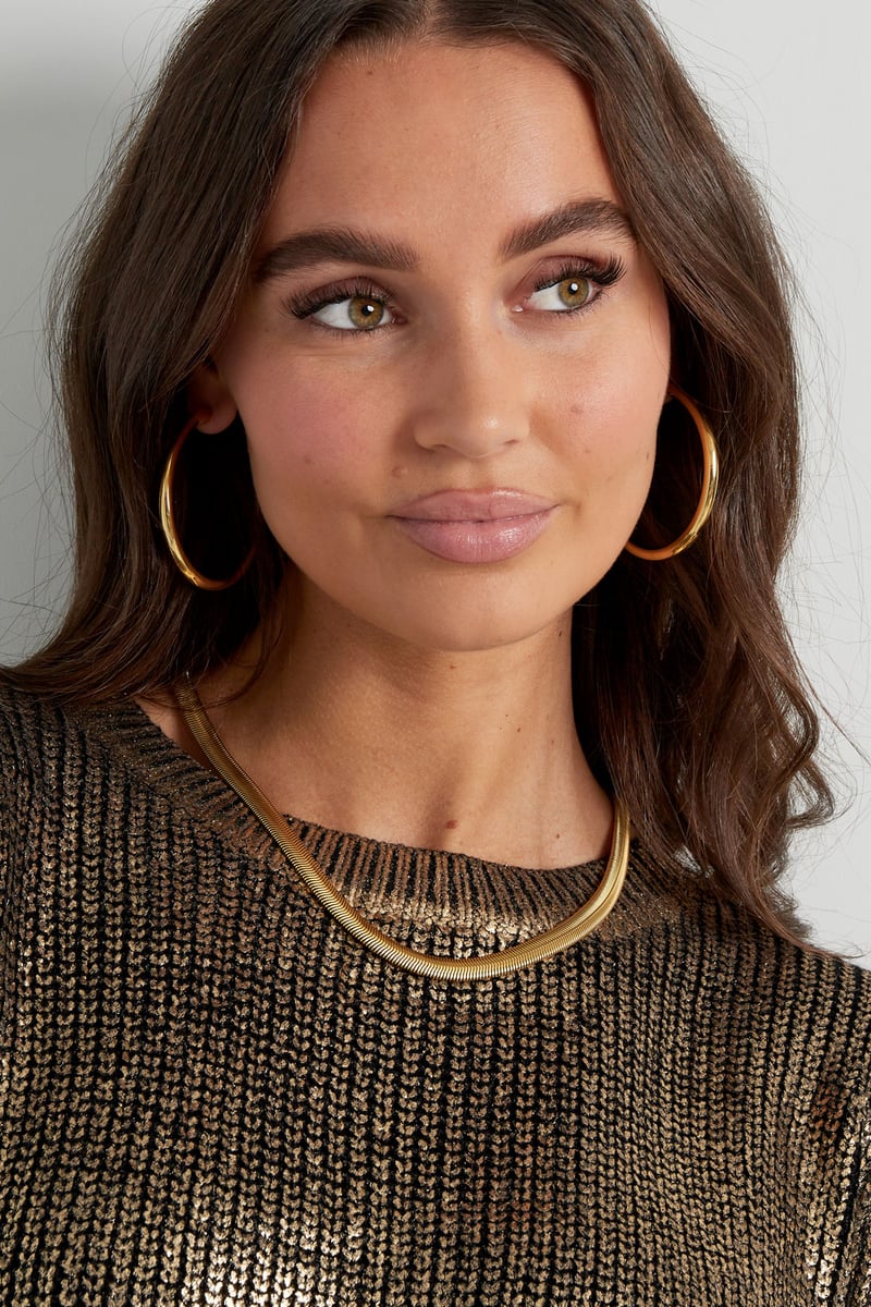 Unisex ketting plat gevlochten - zilver-8.0MM