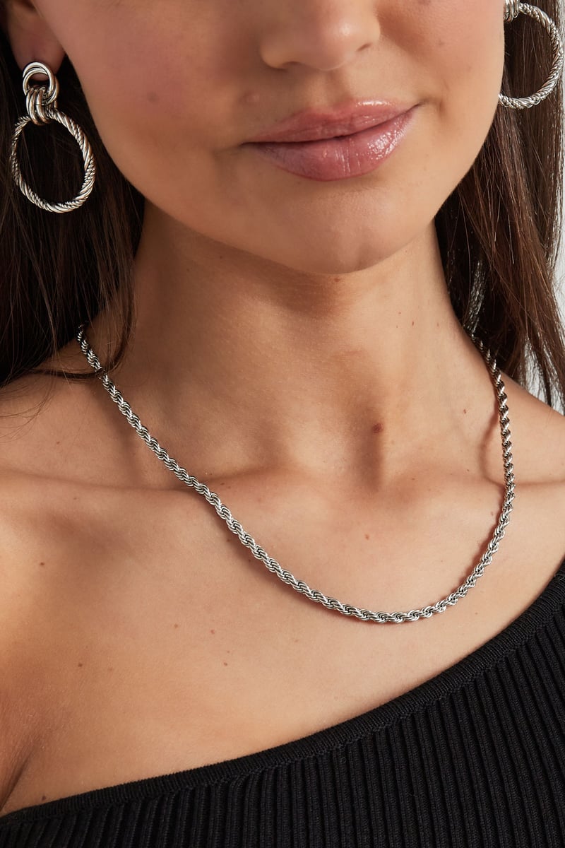 Unisex ketting gedraaid - Goud kleur-4.5MM