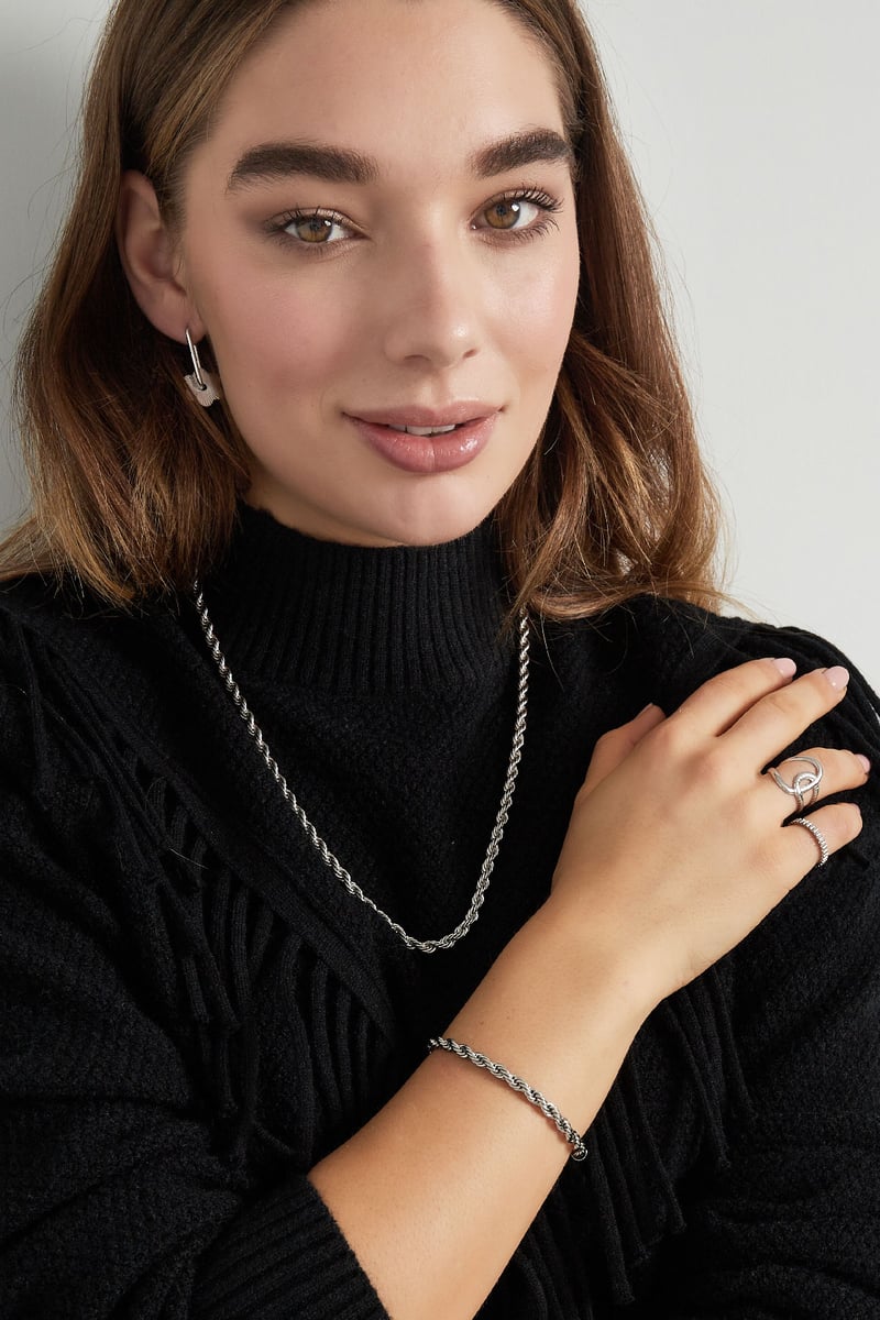 Unisex ketting dik gedraaid 60cm - Goud kleur-4.5MM