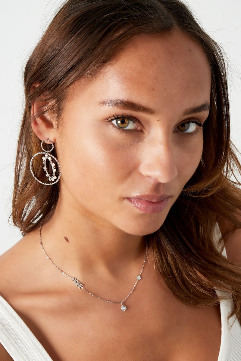 bolletjes ketting met hope en hangers