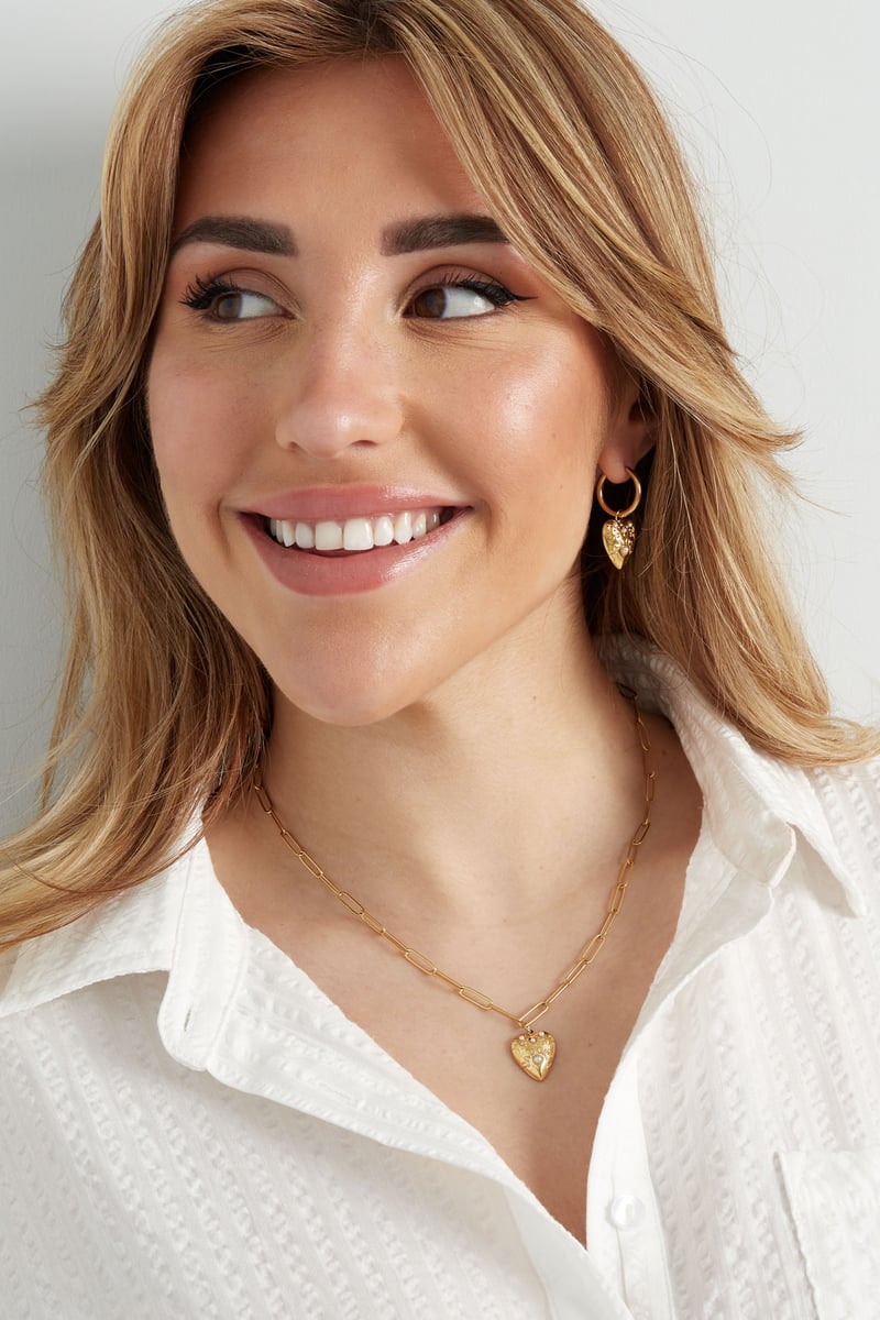ketting hart van goud