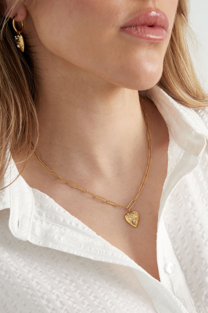 ketting hart van goud