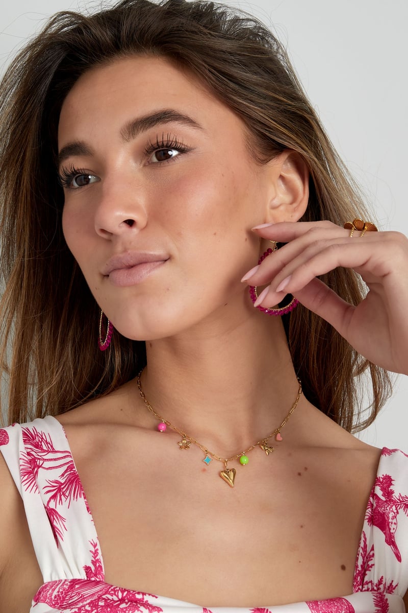 bedel ketting met kleurrijke bedels