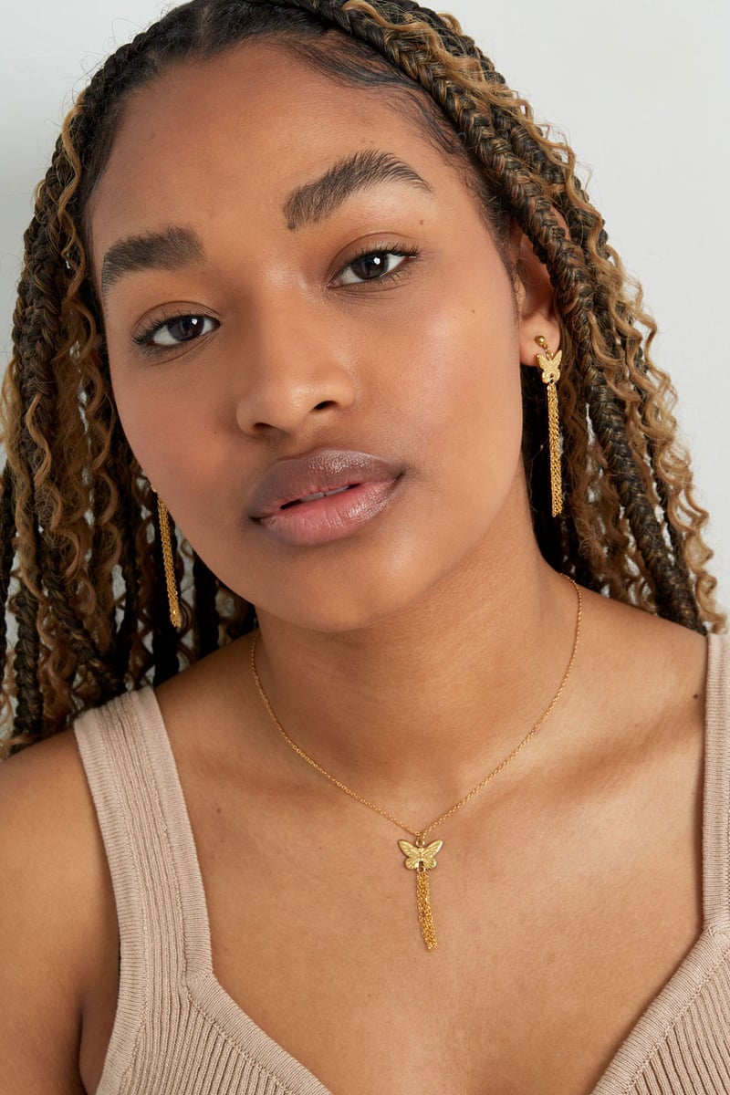 ketting vlinder met kettinkjes