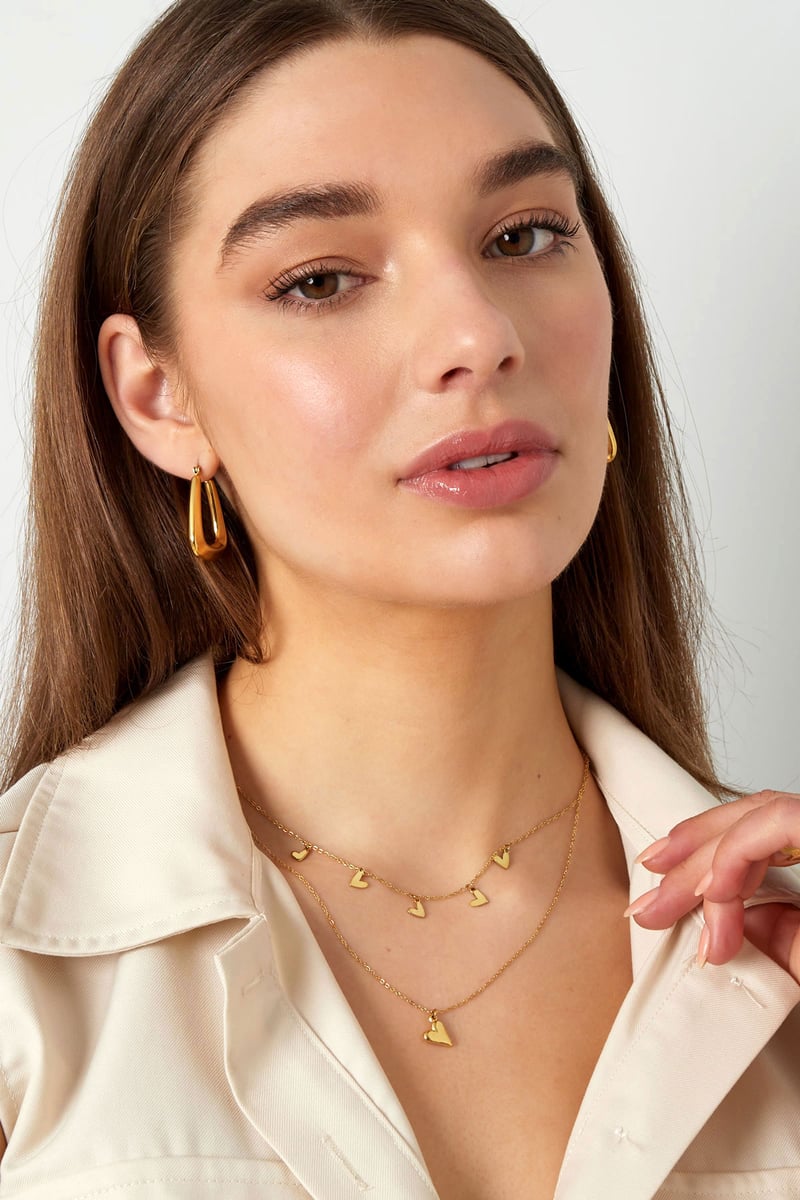 dubbele hart ketting