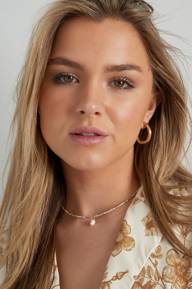 Ketting fancy moment parel - lichtroze