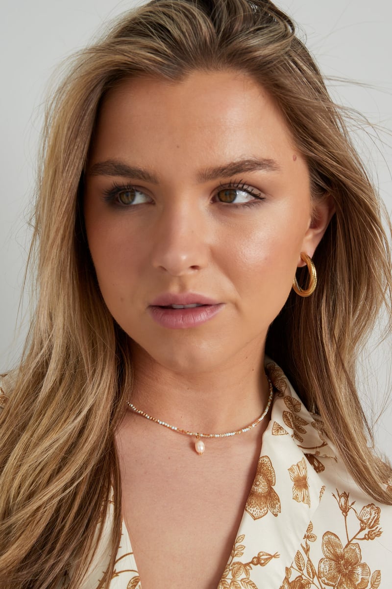 Ketting fancy moment parel - lichtroze