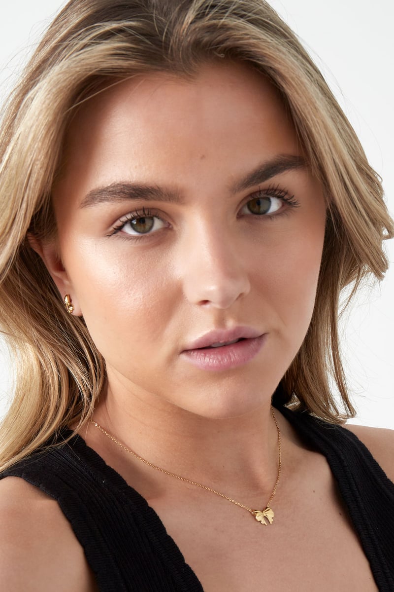 Thin chain with bow - silver