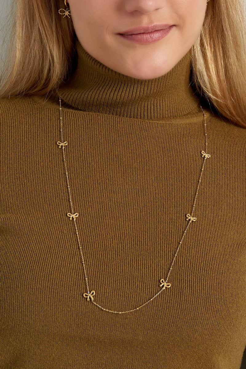 lange ketting met strikjes