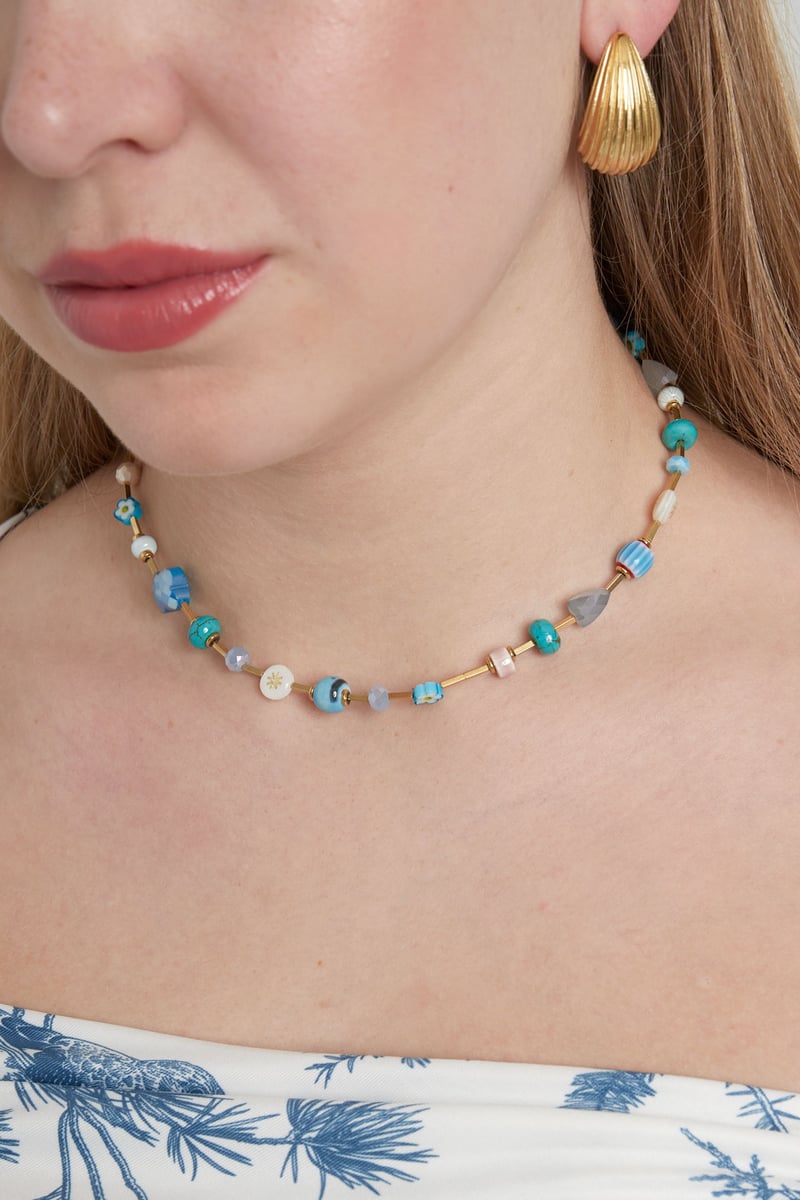 ketting vintage treasure - blauw