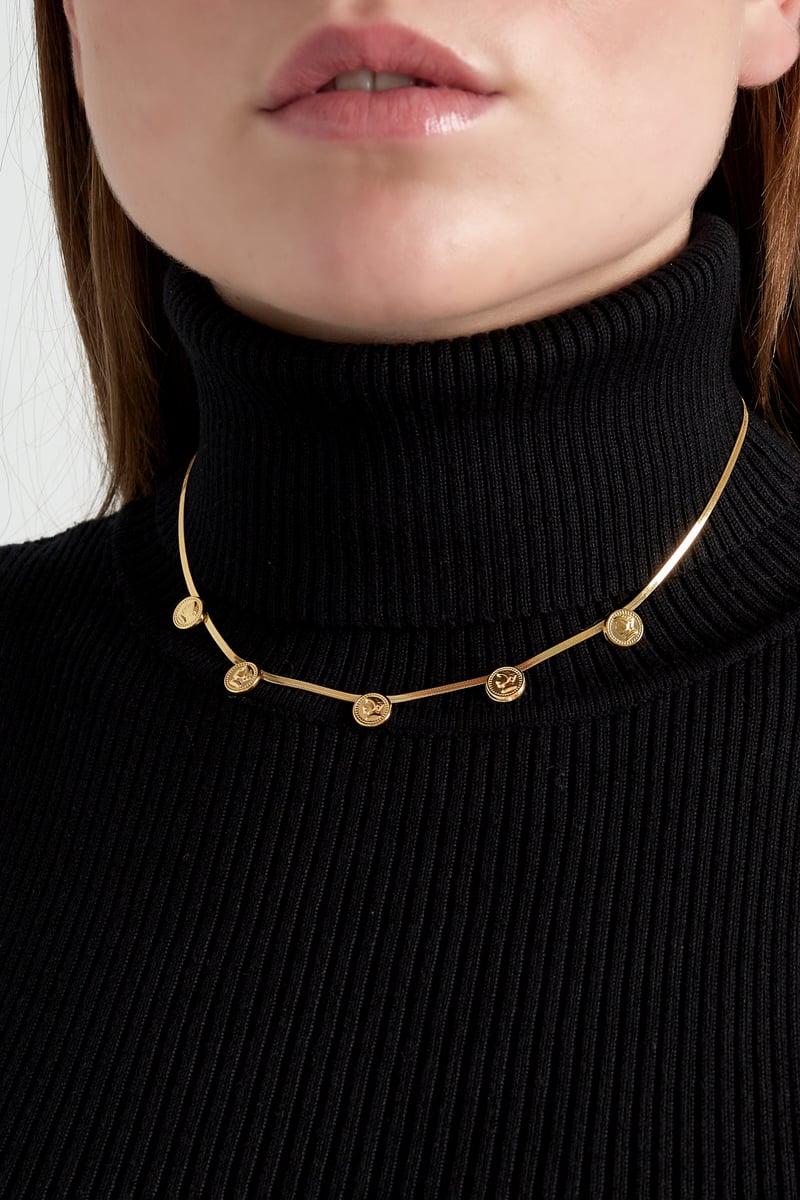 coin flat chain ketting