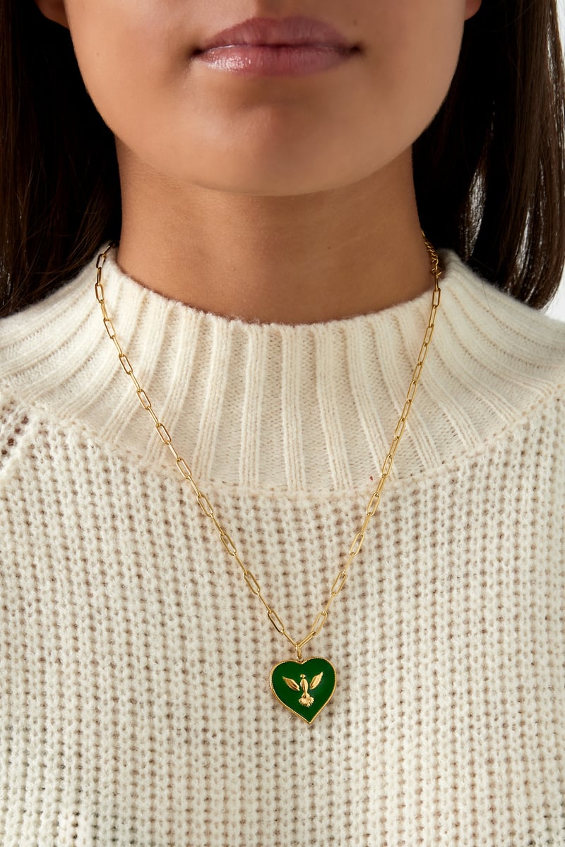 ketting hart met vogel
