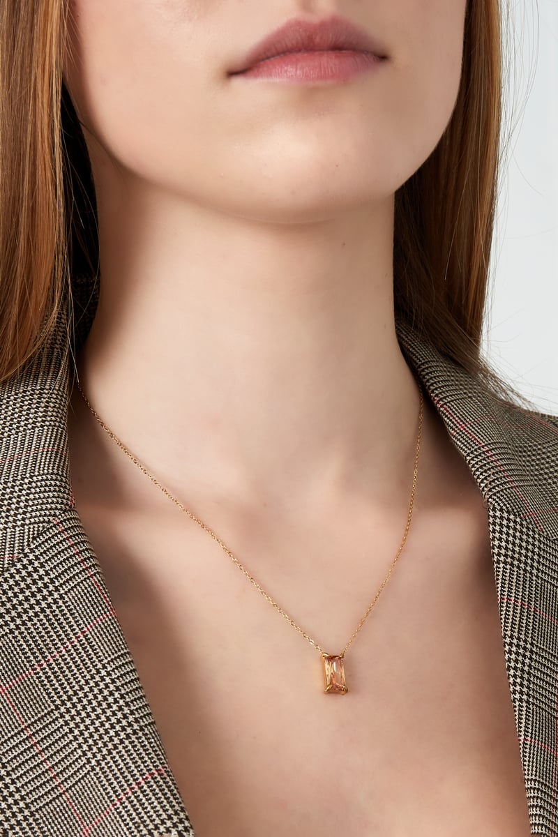 sleek sparkle ketting - roze &