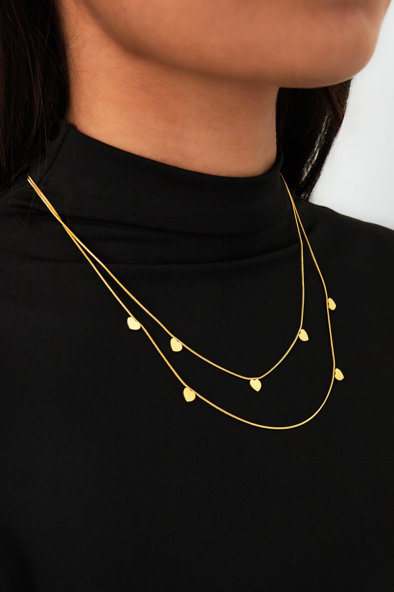dubbele hart ketting