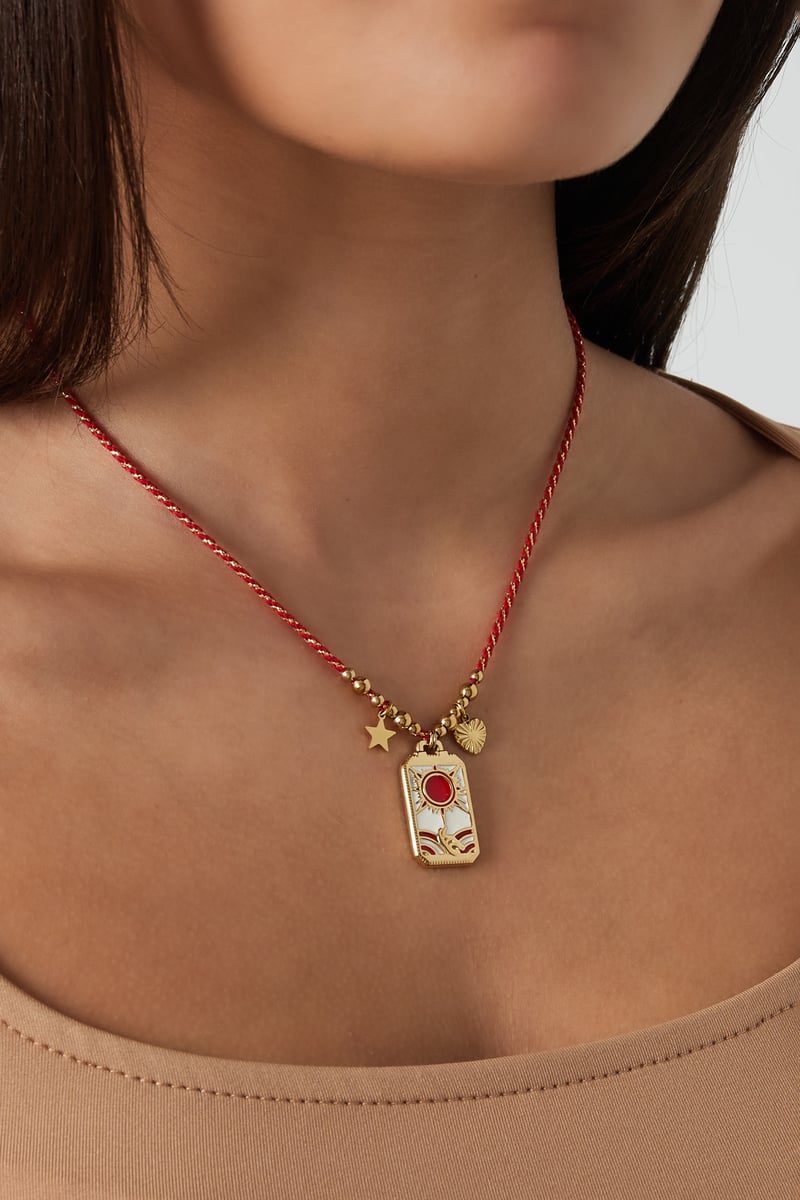 Eclipse Charm Necklace - Pink Gold kleur