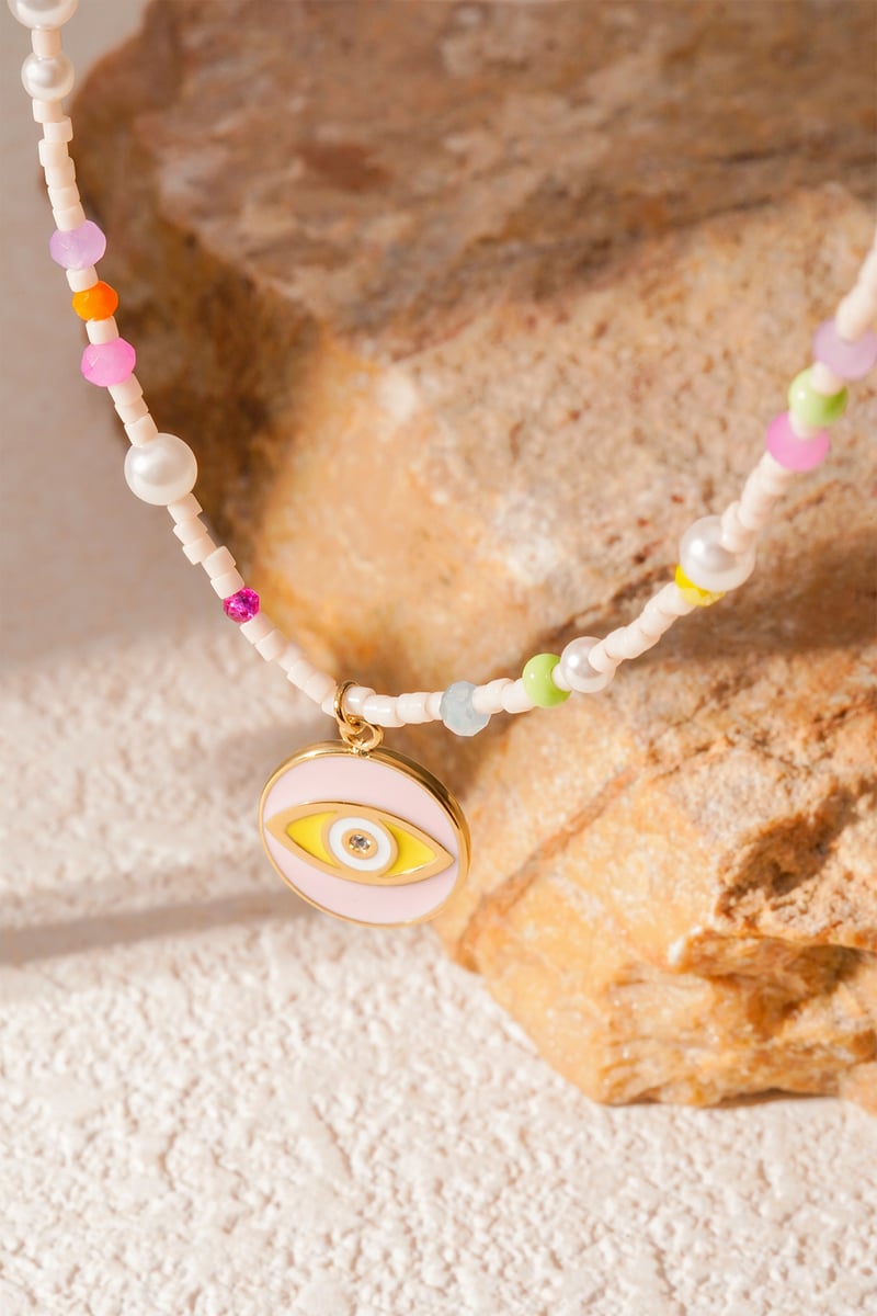 All eyes on you Ketting - Roze multi