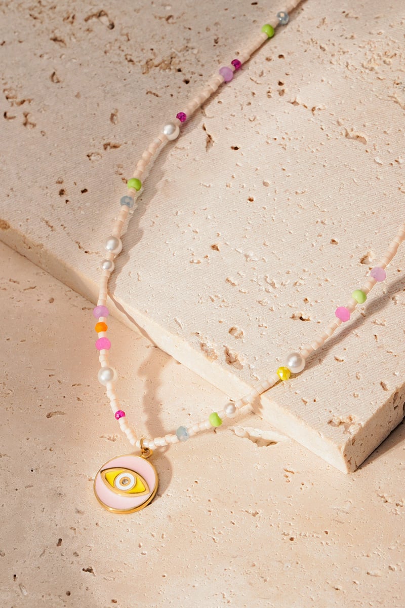 All eyes on you Ketting - Roze multi