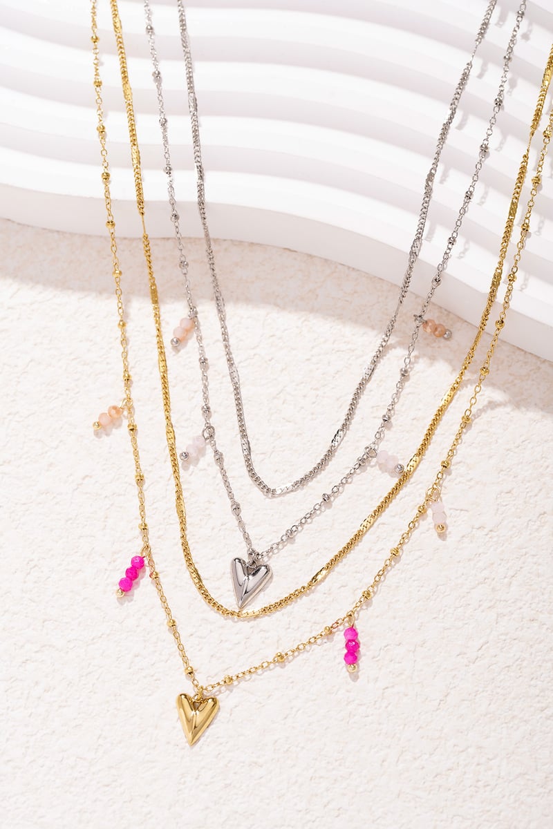 Dubbele liefdesketting - zilverkleur