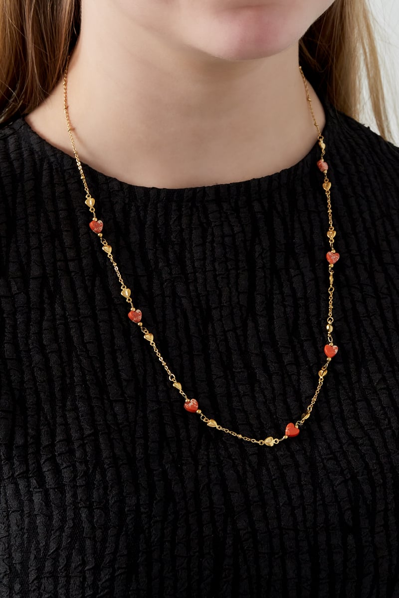 Omarm de liefde ketting - Groen en goudkleurig