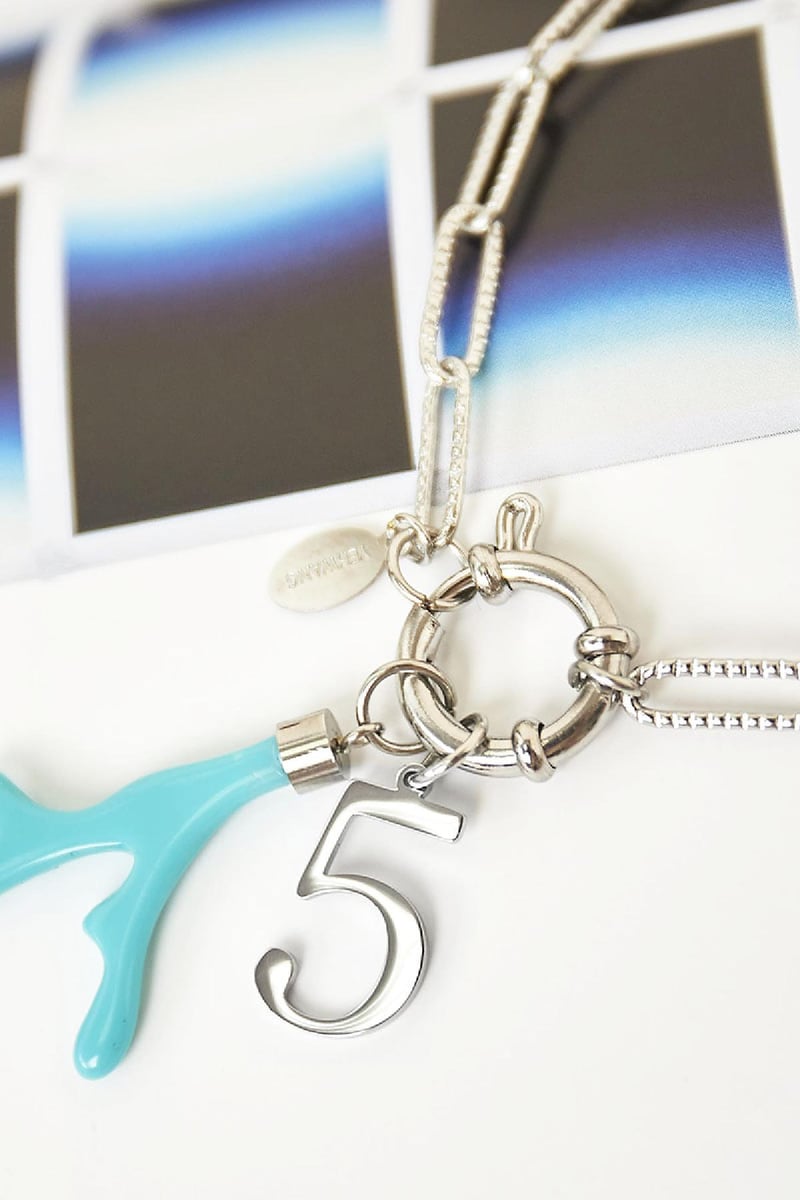 DIY Charm Digits Gold - 5 Goud kleur Stainless Steel