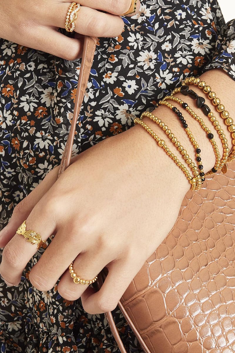 Ring Steel Pearls Zilver Stainless Steel 16