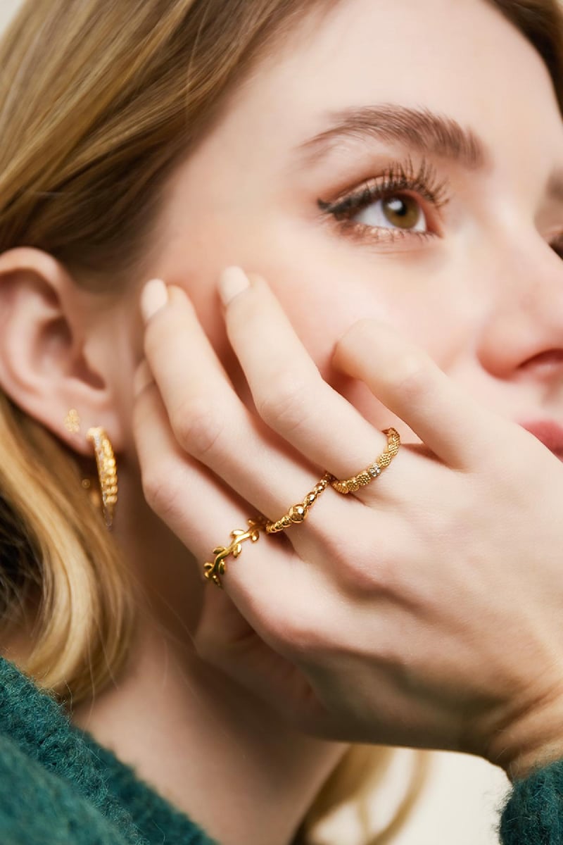 Ring Steel Pearls Zilver Stainless Steel 16