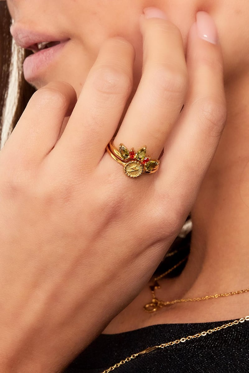 Ring stralende donder Zilver Stainless Steel 16