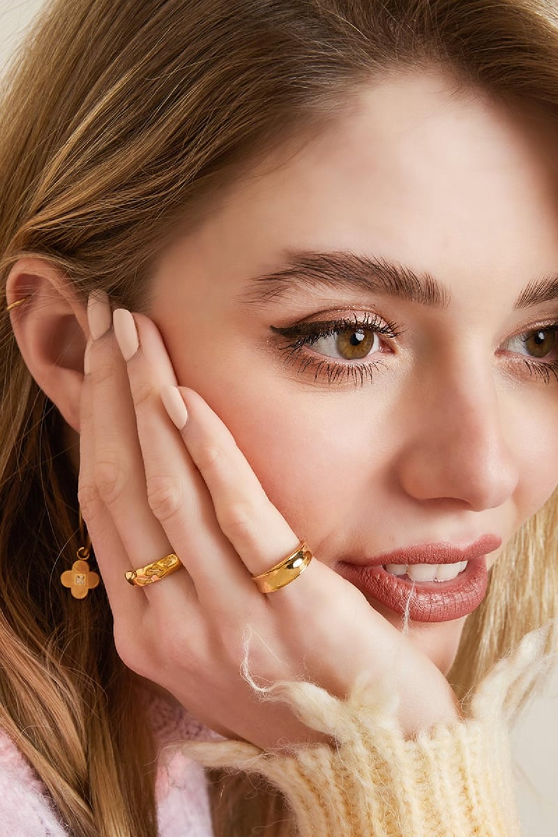 Roestvrij stalen ring Goud kleur Stainless Steel 15