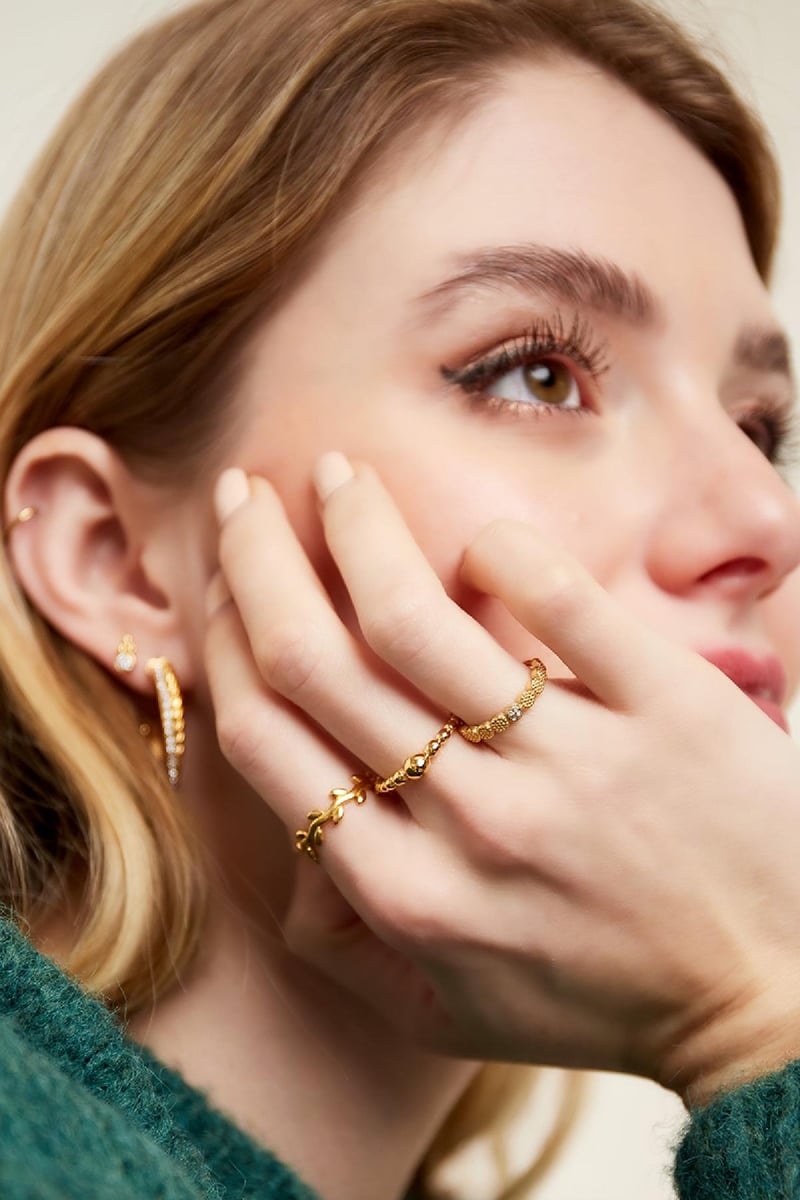 RVS ring gespot Zilver Stainless Steel 16