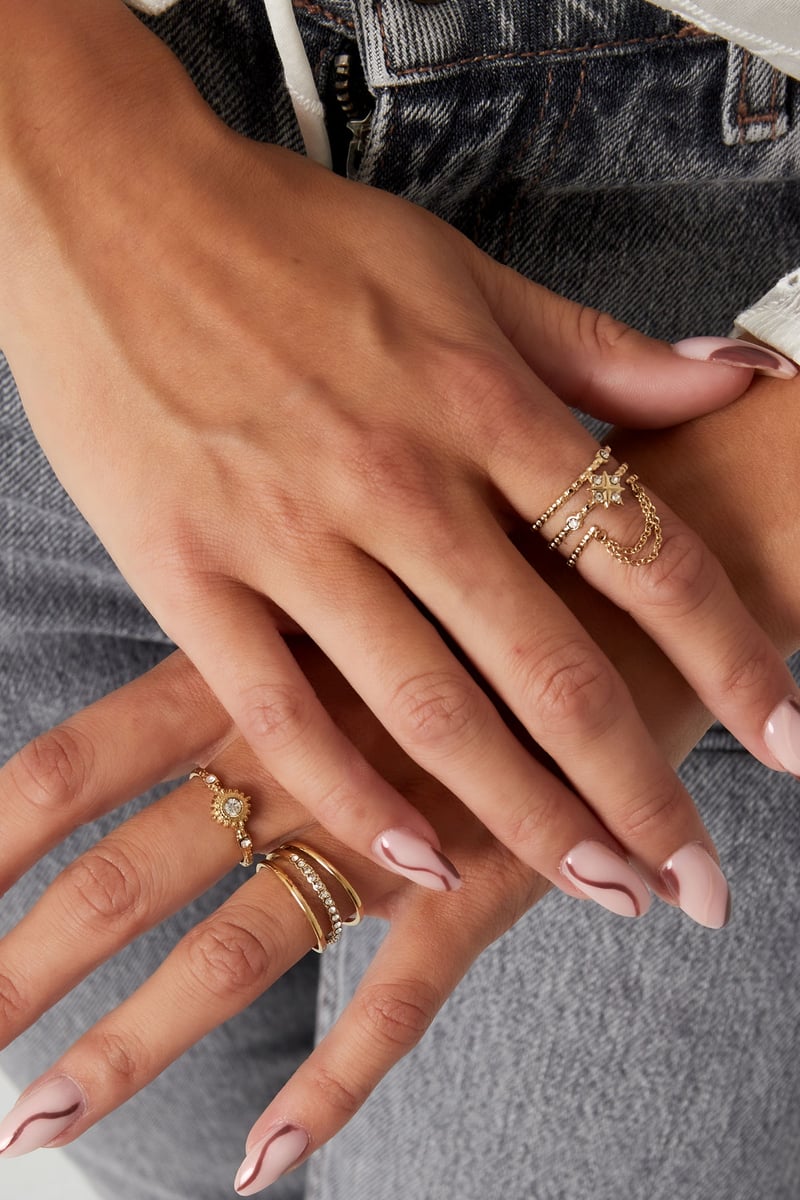 ring bubbly met steentjes