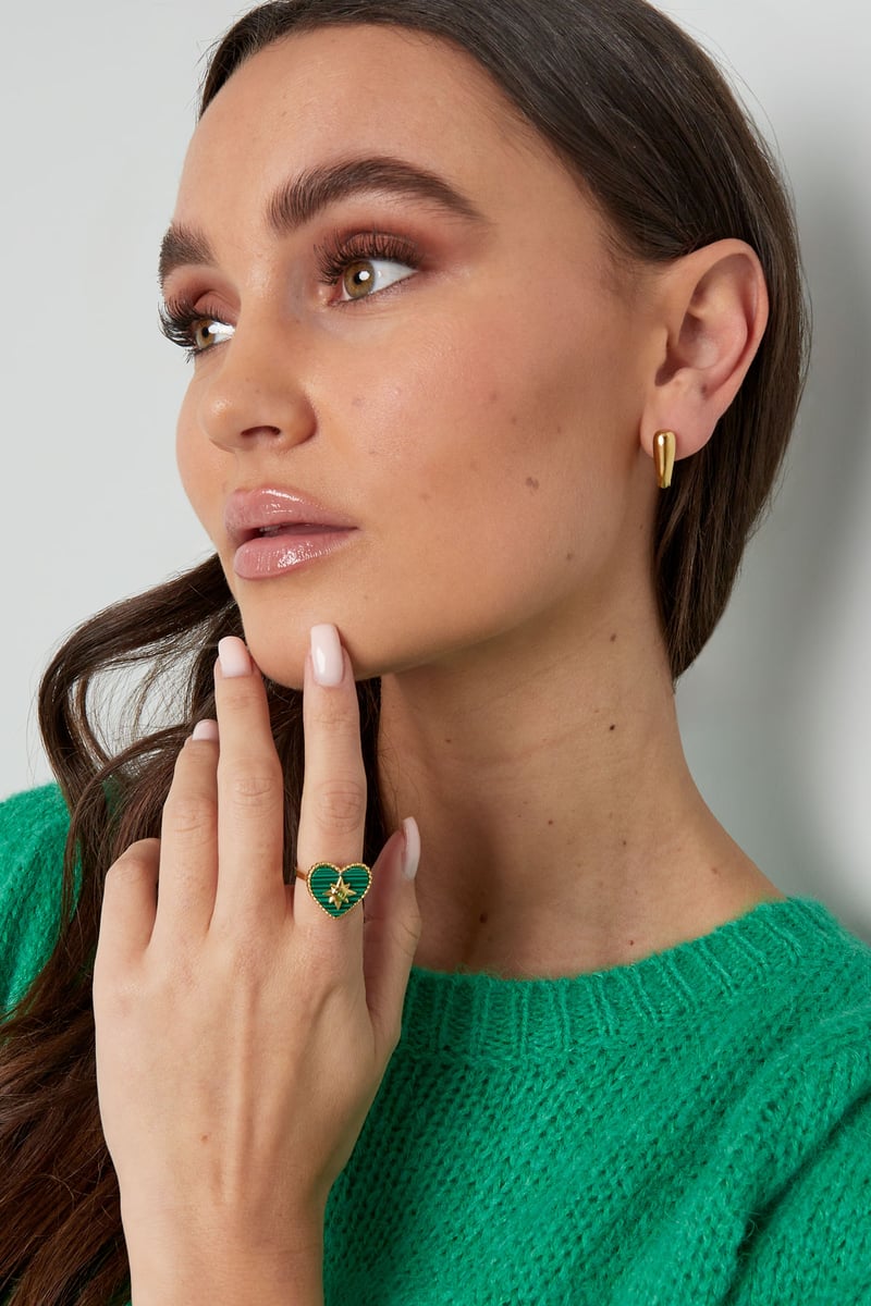 love ring met steen - wit 