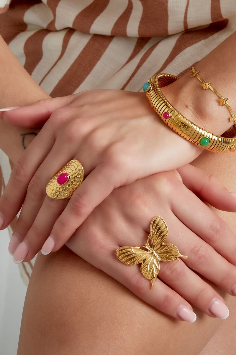 statement vlinder ring