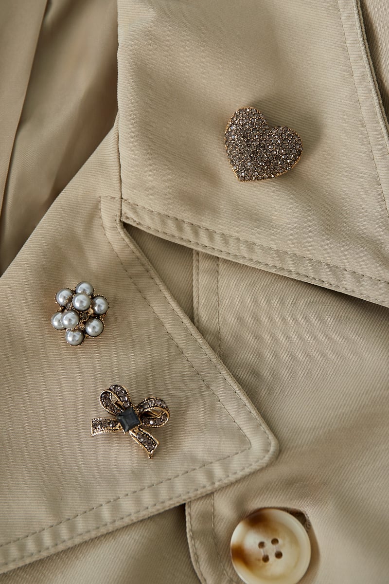 Broches trio bow baby - champagne