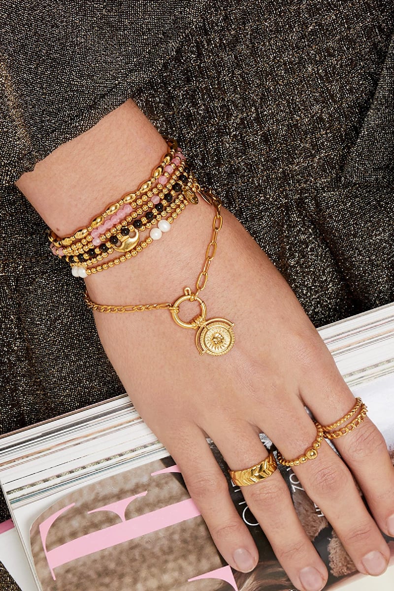 Armband Diamond Beads Zilver Stainless Steel