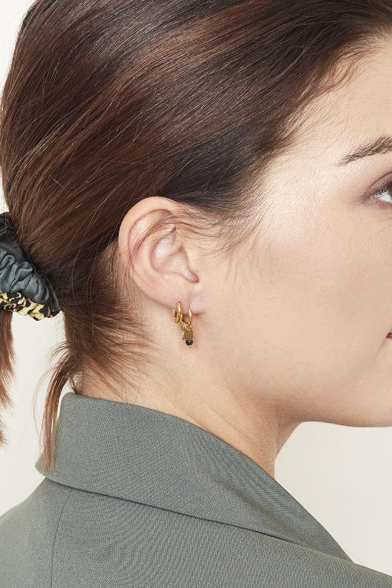 Oorbellen Delicate Zwart Stainless Steel