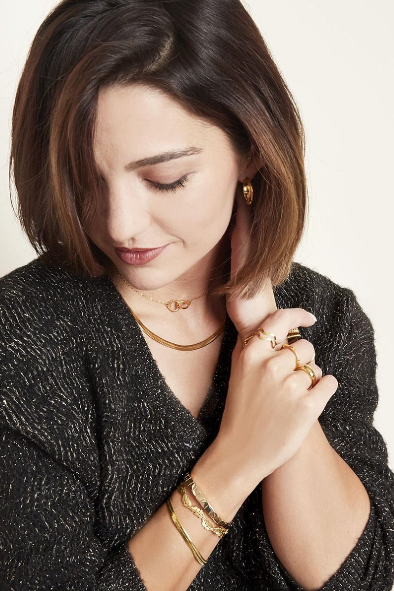 Armband Retreat Goud kleur Stainless Steel