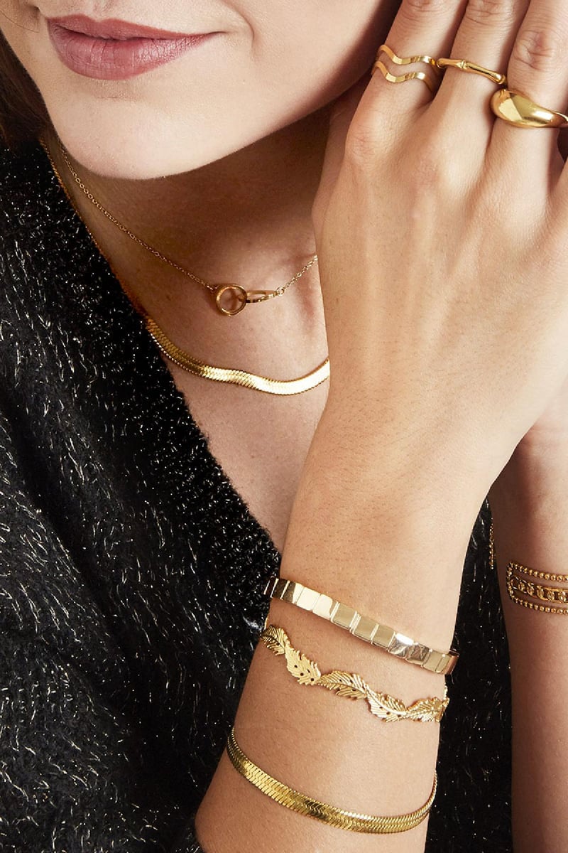 Armband Retreat Goud kleur Stainless Steel